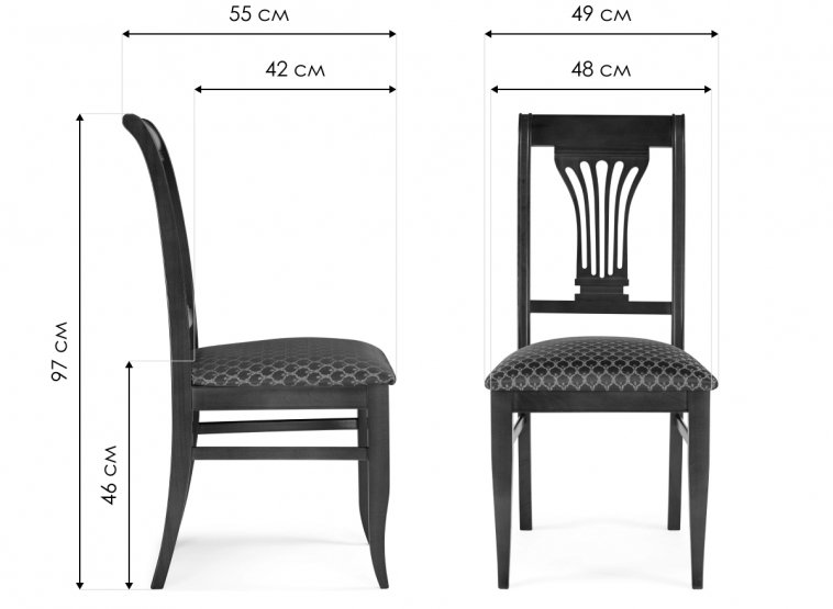 Деревянный стул Абель вишня / без патины