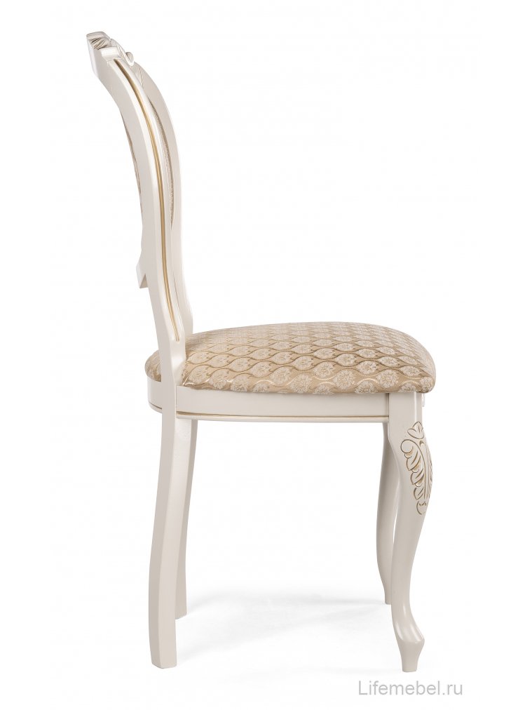 Деревянный стул Adriano 2 слоновая кость / золото