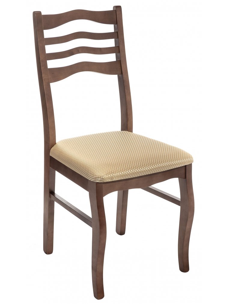 Деревянный стул Амадиу орех / камелия ромб 01