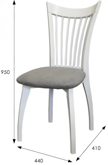 Деревянный стул Андре белый evita ash