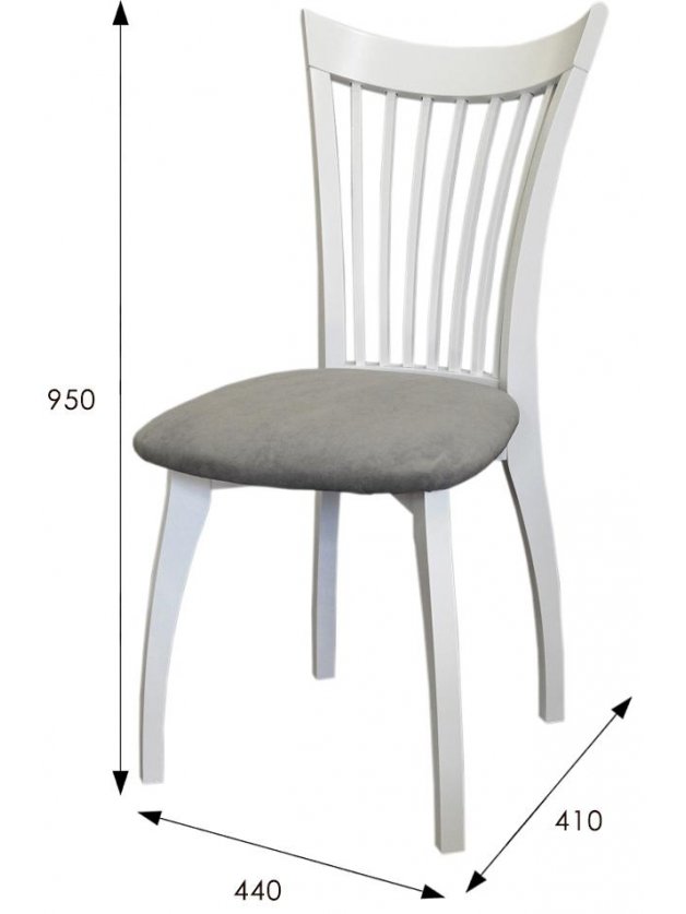 Деревянный стул Андре белый evita ash