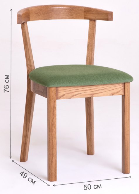 Деревянный стул Бари зеленый / светлый дуб