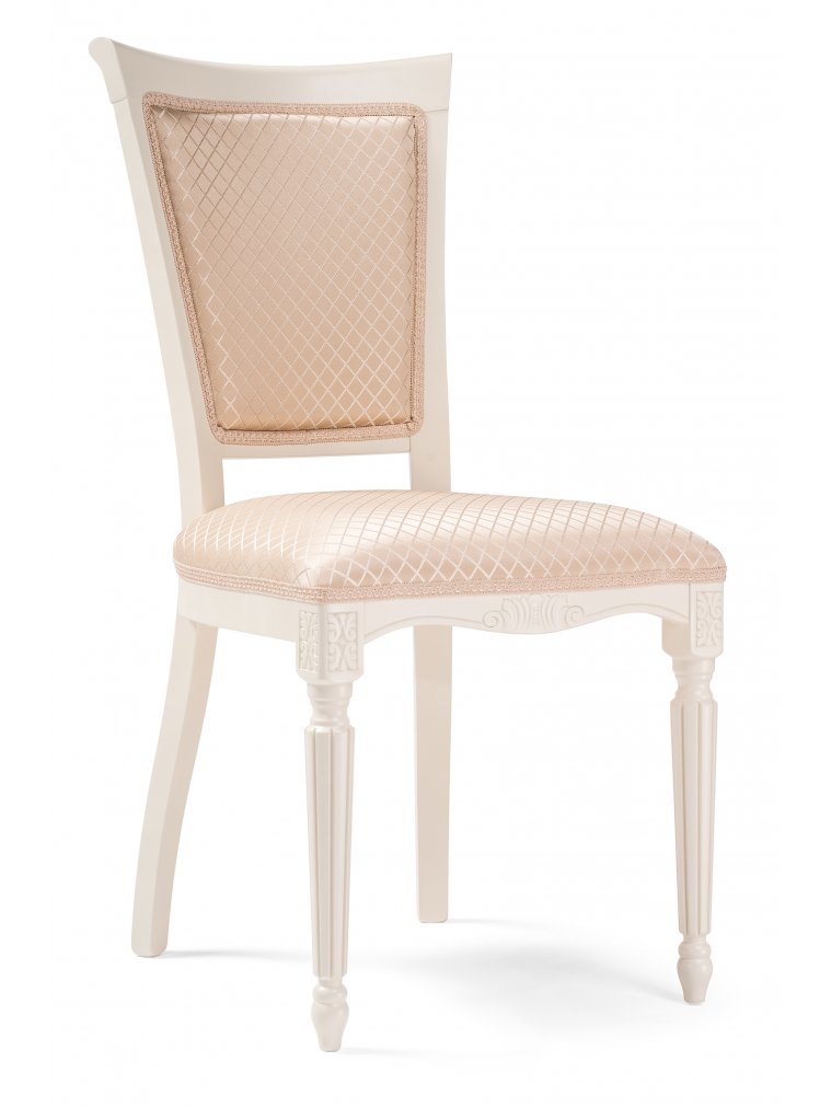Деревянный стул Байона молочный / ромб 02