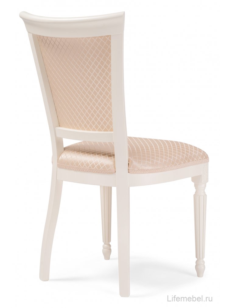 Деревянный стул Байона молочный / ромб 02