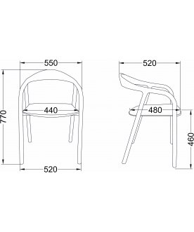 Деревянный стул Био