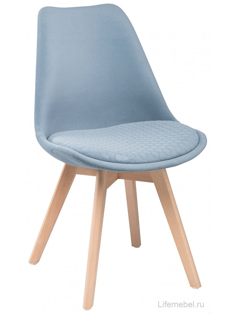 Деревянный стул Bonuss light blue / wood