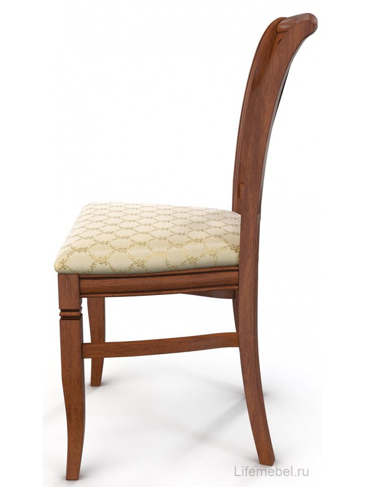 Деревянный стул Bruno жаккард бежевый / вишня