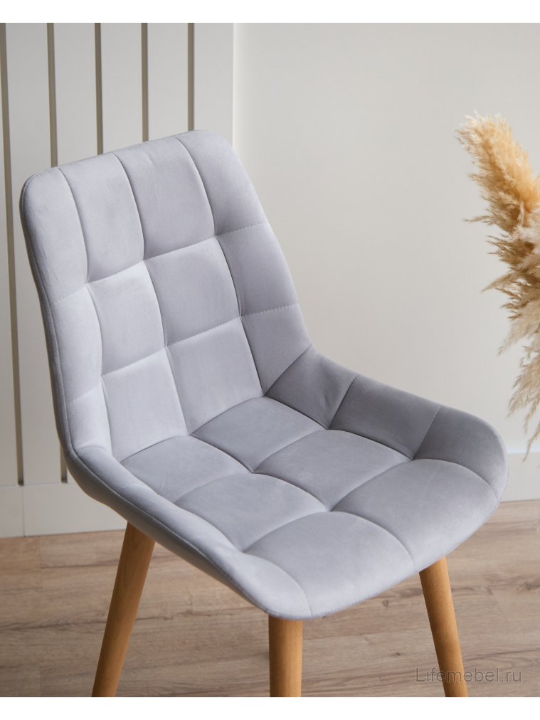 Деревянный стул Челси 360 светло-серый (zd 960) / светлое дерево