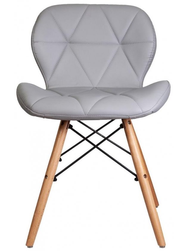 Деревянный стул Colin экокожа серый