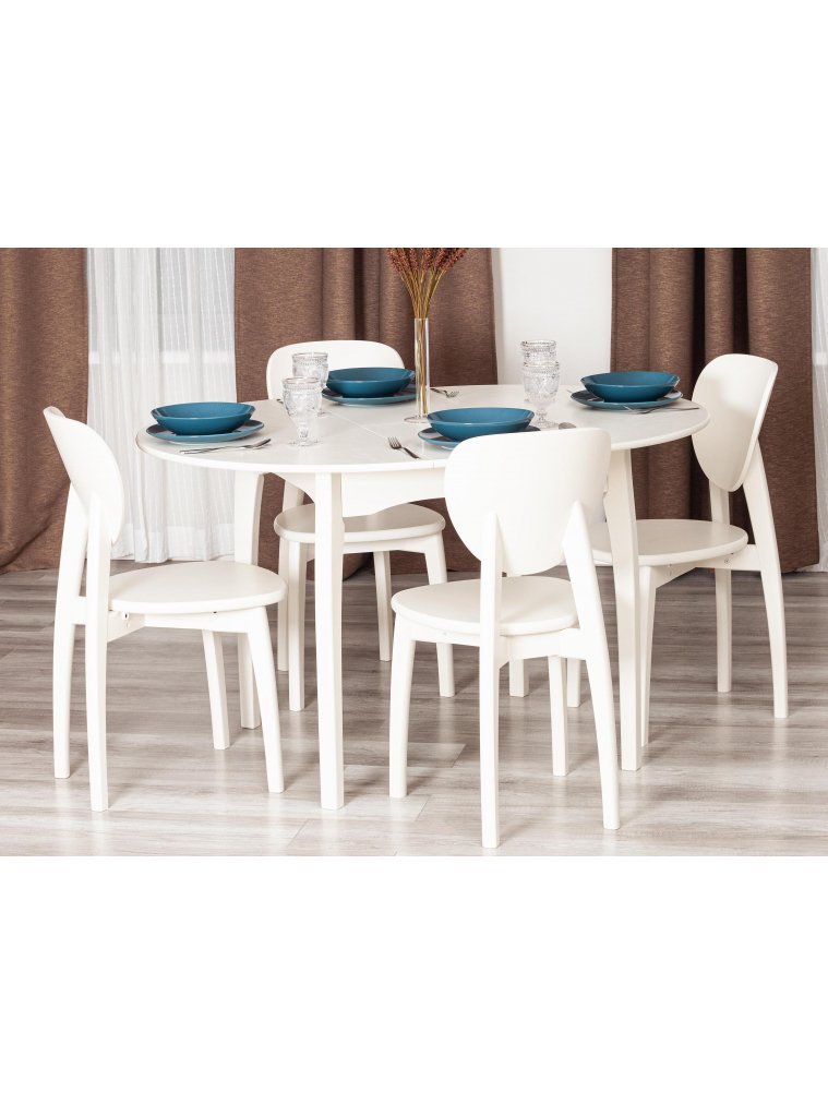 Деревянный стул Diamante ivory white