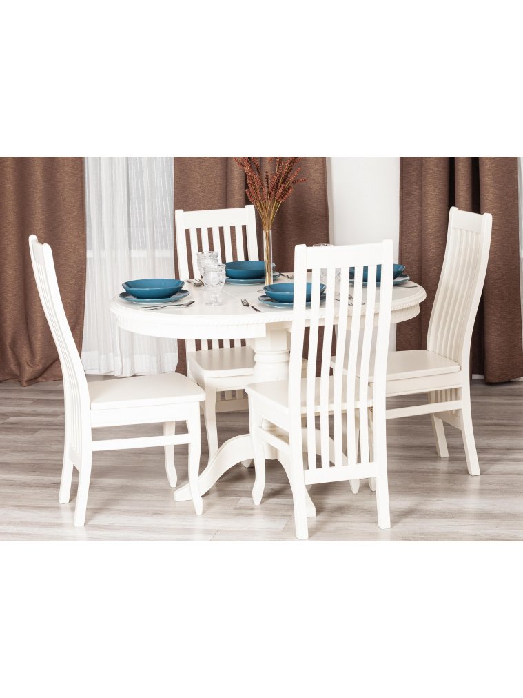 Деревянный стул Dolce ivory white