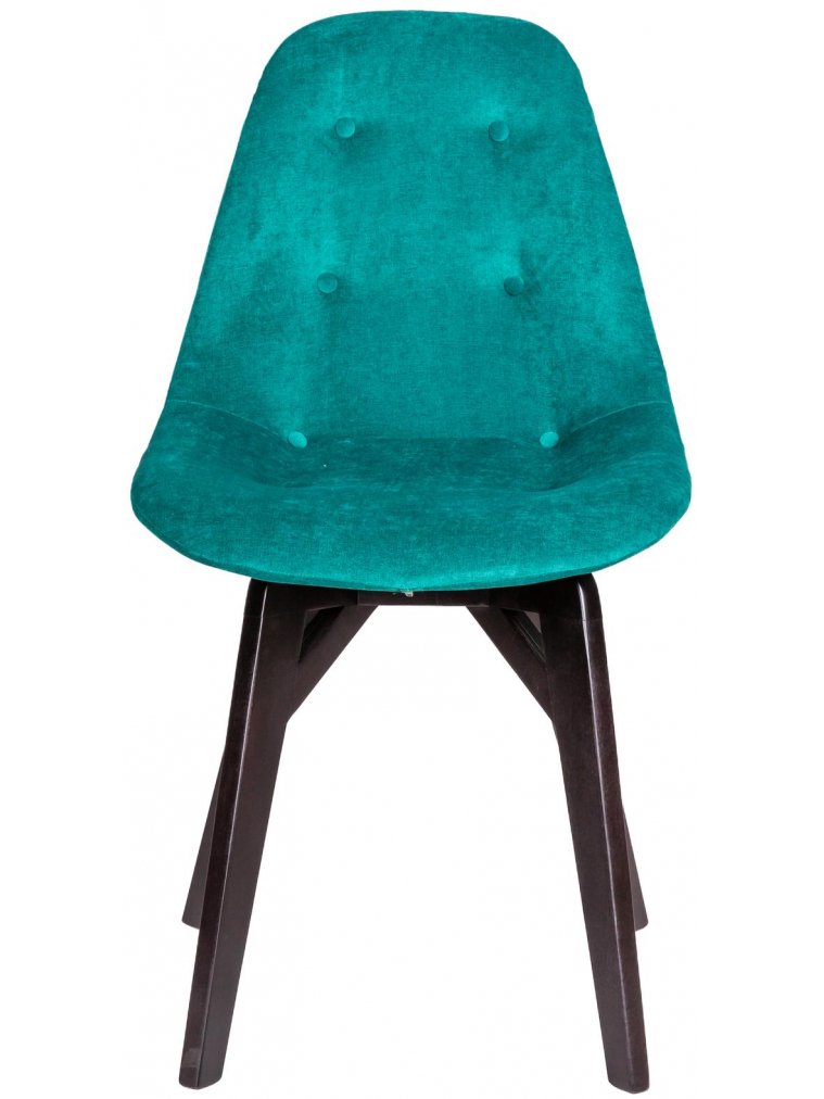 Деревянный стул Eames изумрудный / венге