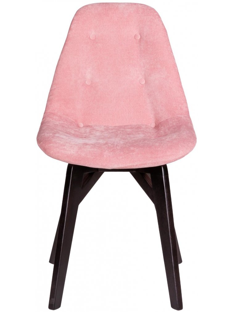 Деревянный стул Eames розовый / венге