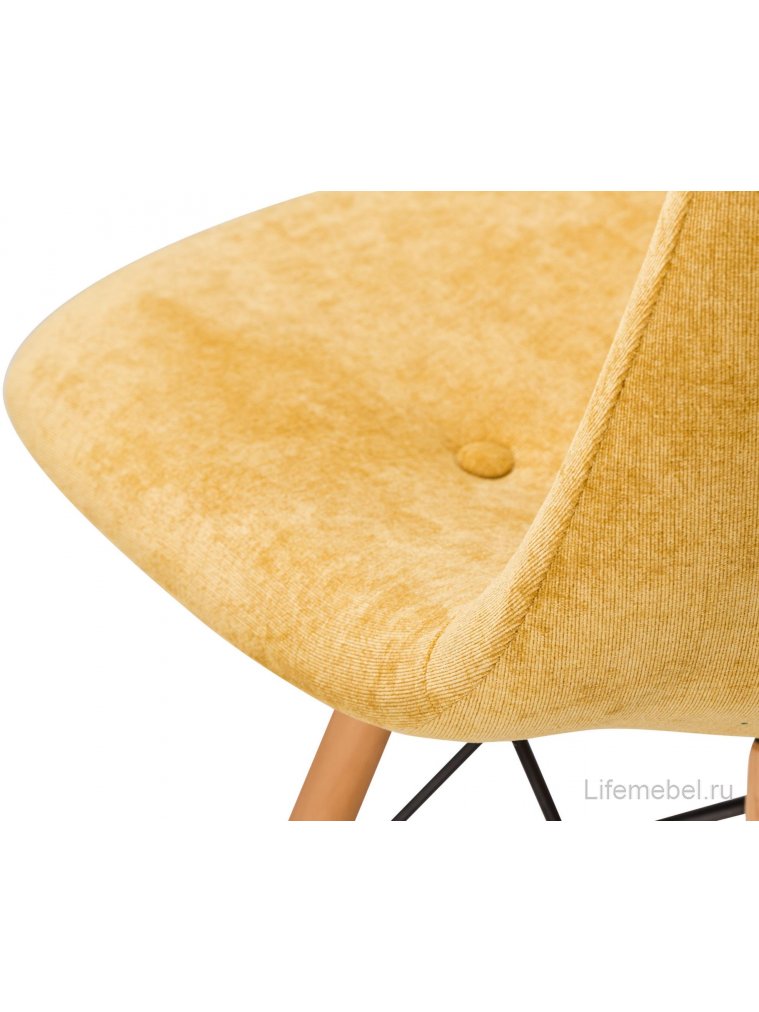 Деревянный стул Eames W жёлтый