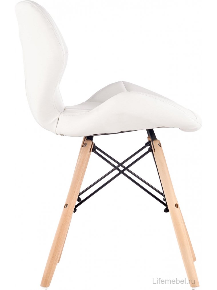 Деревянный стул Эльте белый / натуральный