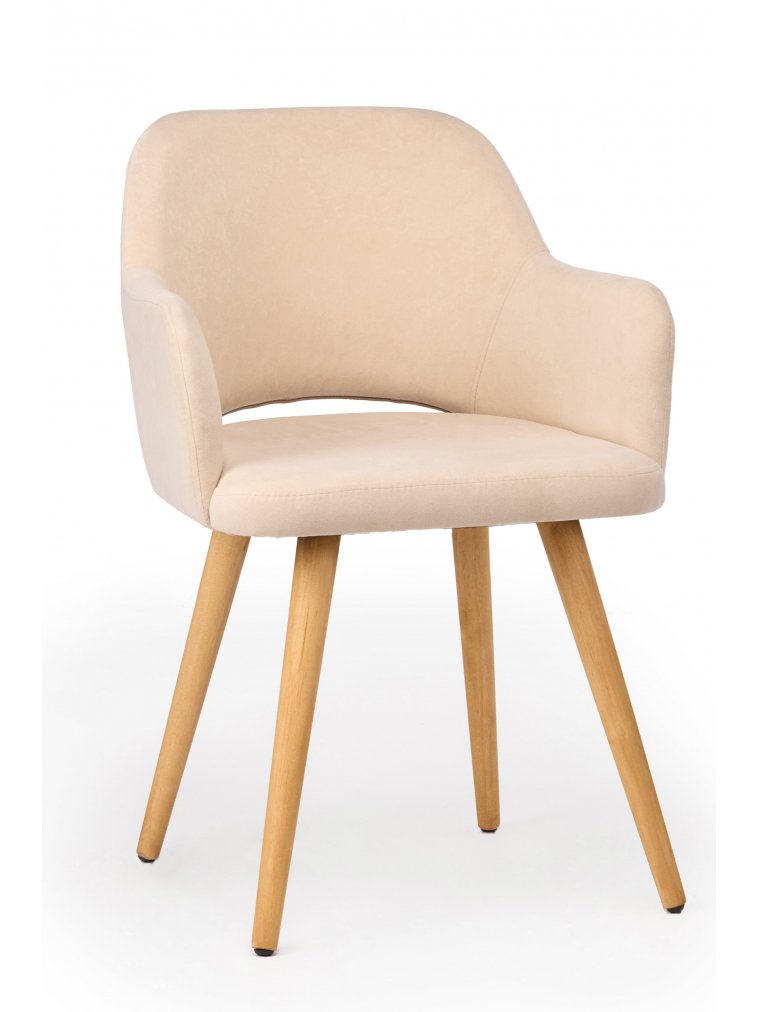 Деревянный стул Эолин 360 бежевый (glory 03) / светлое дерево