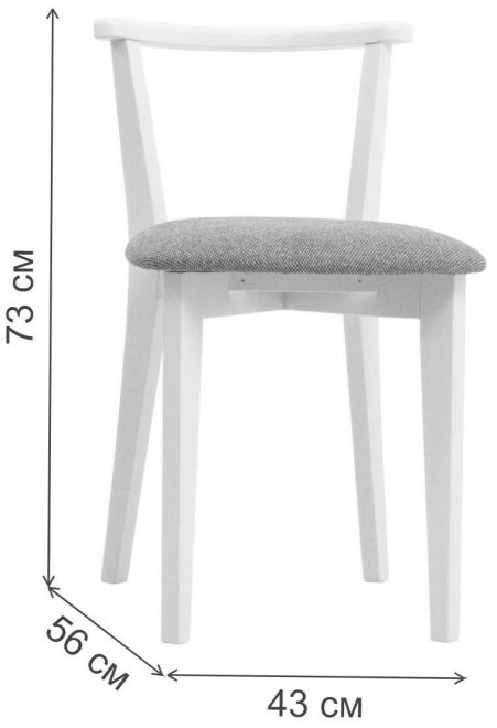 Деревянный стул Франк ПМ серый / зелёный