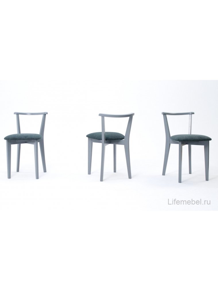 Деревянный стул Франк ПМ серый / зелёный