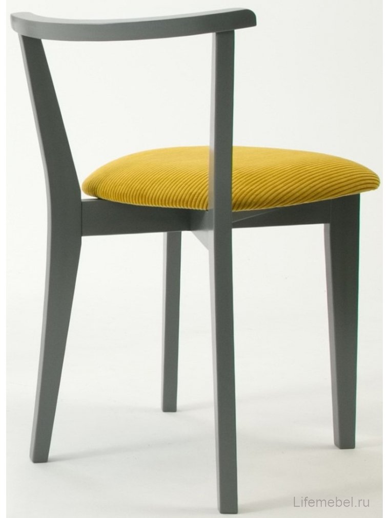 Деревянный стул Франк ПМ серый / жёлтый