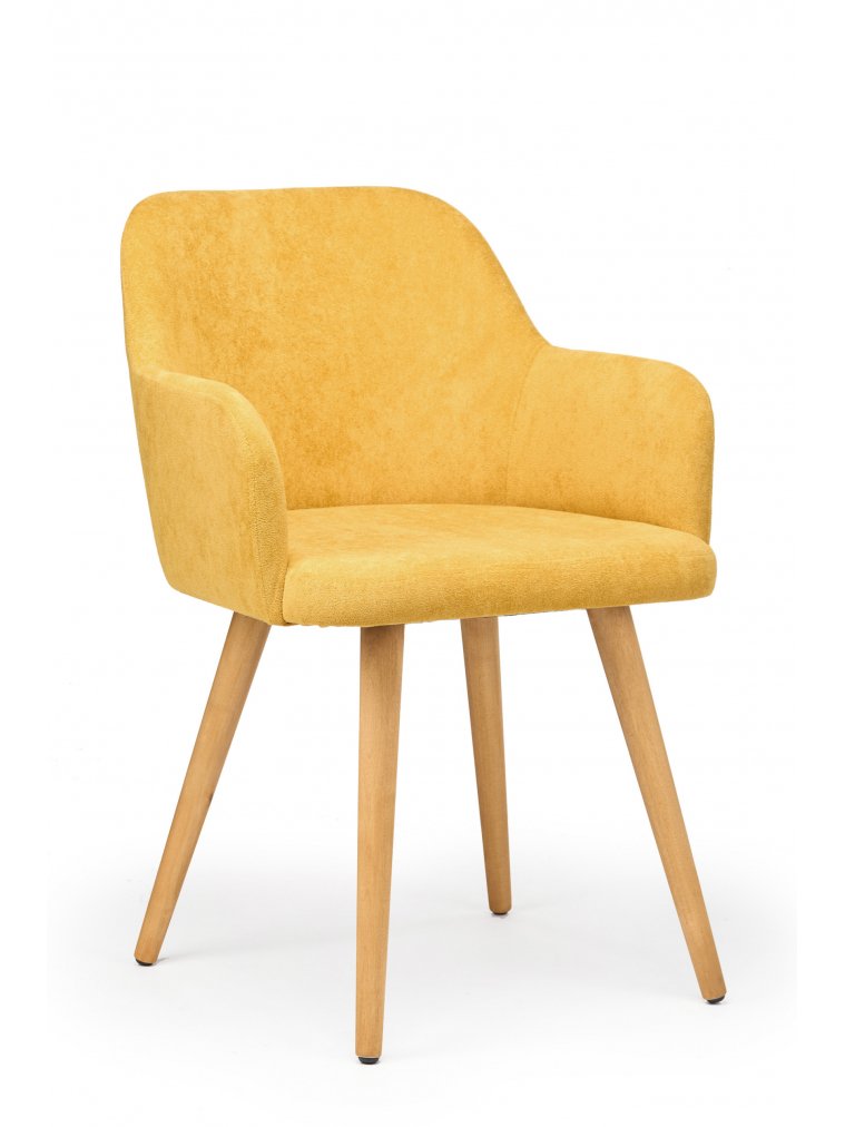 Деревянный стул Инфини 360 горчичный (ocean 016) / светлое дерево