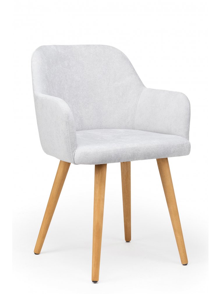 Деревянный стул Инфини 360 светло-серый (ocean 021) / светлое дерево