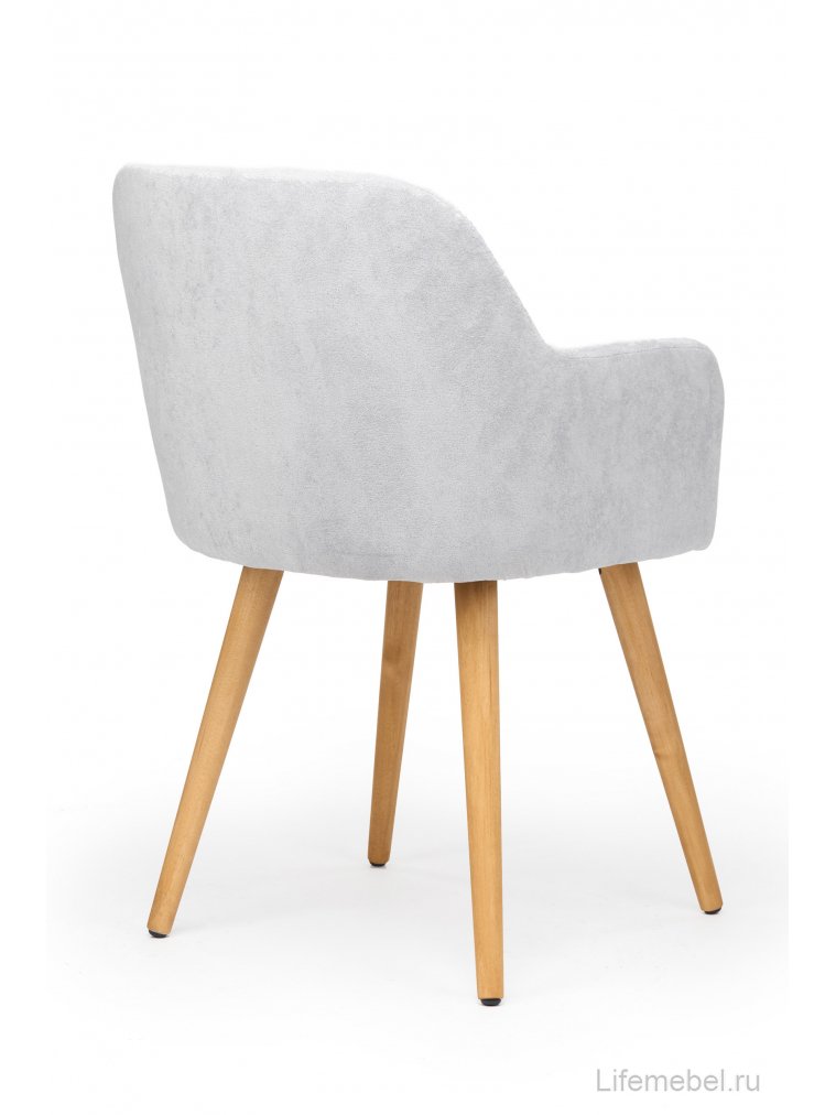 Деревянный стул Инфини 360 светло-серый (ocean 021) / светлое дерево