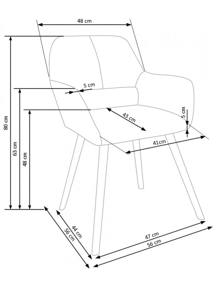 Деревянный стул K283 бежевый / натуральный