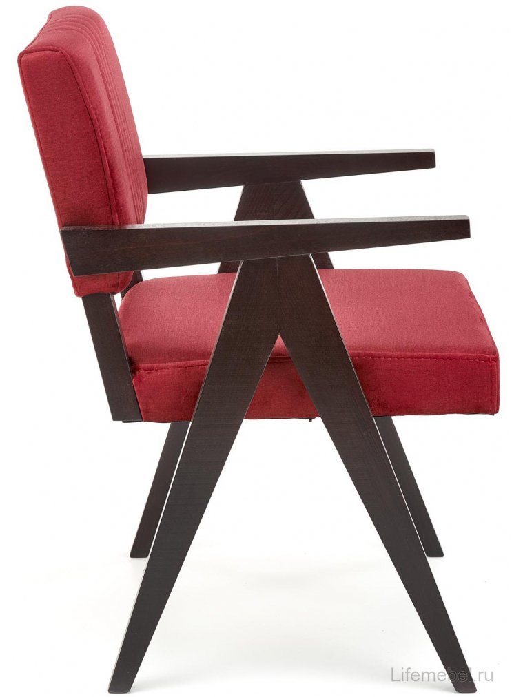 Деревянный стул Катернин бордовый / черный