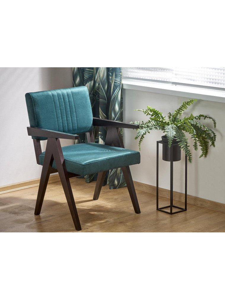 Деревянный стул Катернин зеленый / черный