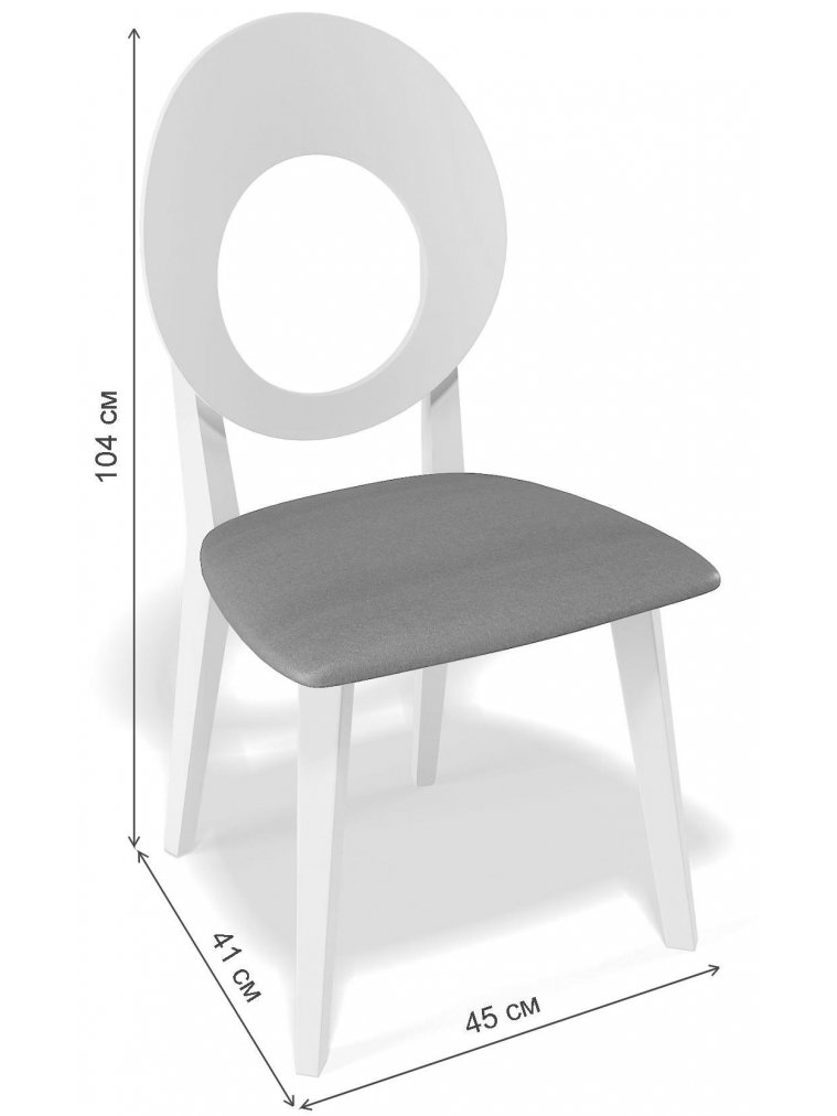 Деревянный стул Kenner 115М белый / серый