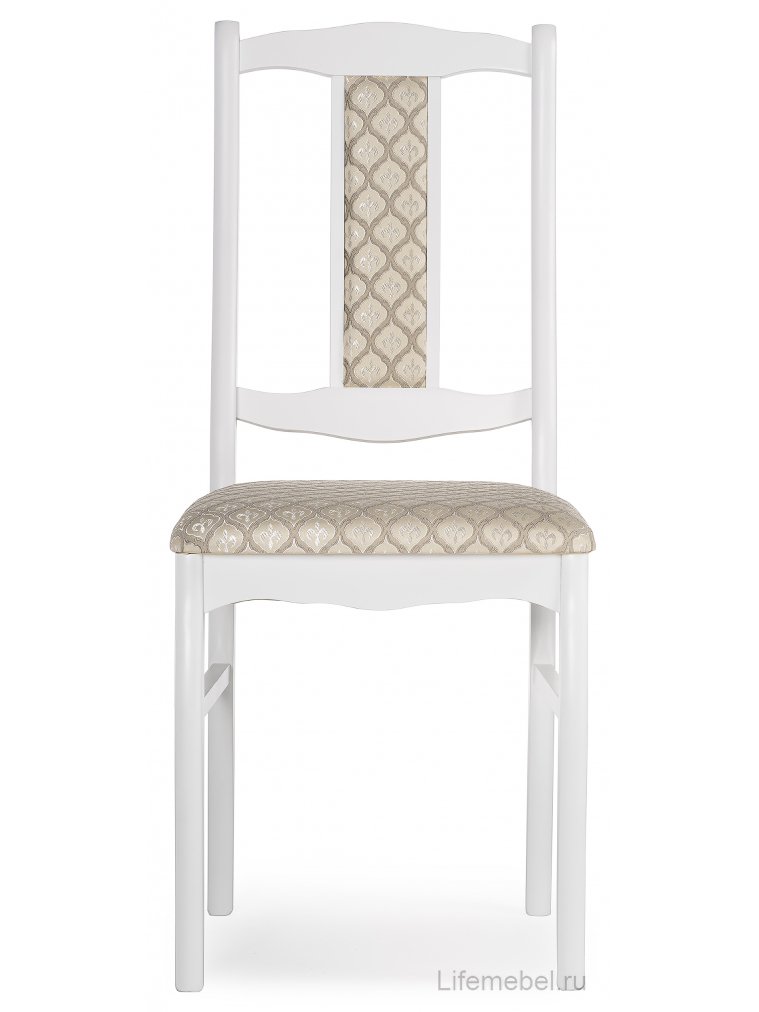Деревянный стул Киприан белый / бежевый