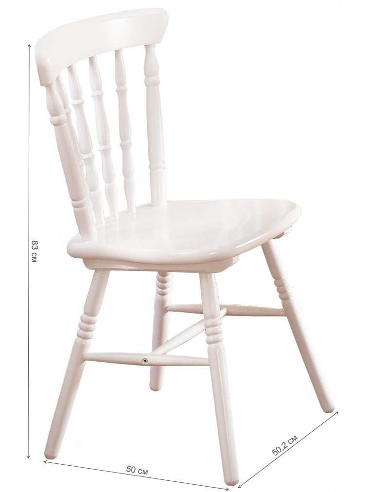 Деревянный стул Классика белая эмаль
