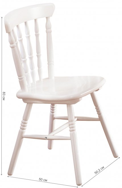 Деревянный стул Классика белая эмаль