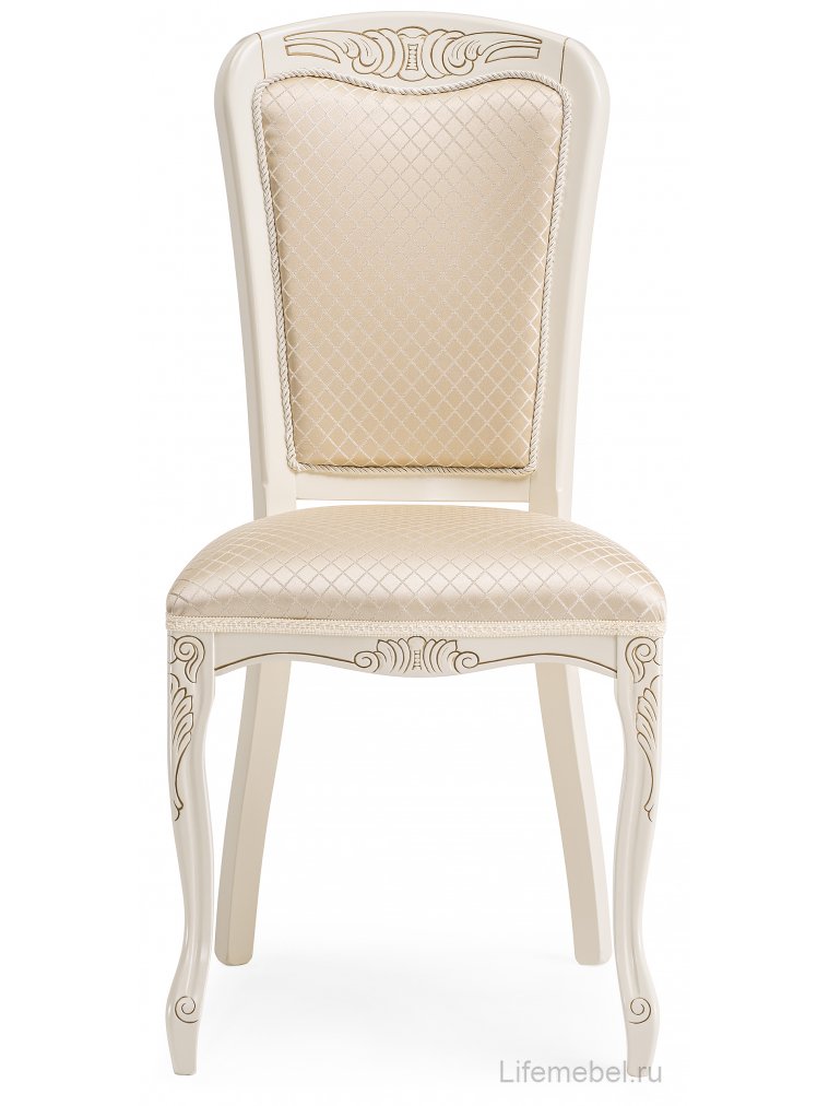 Деревянный стул Клето патина золото / ромб