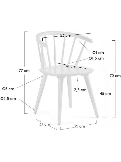 Деревянный стул Krise белый