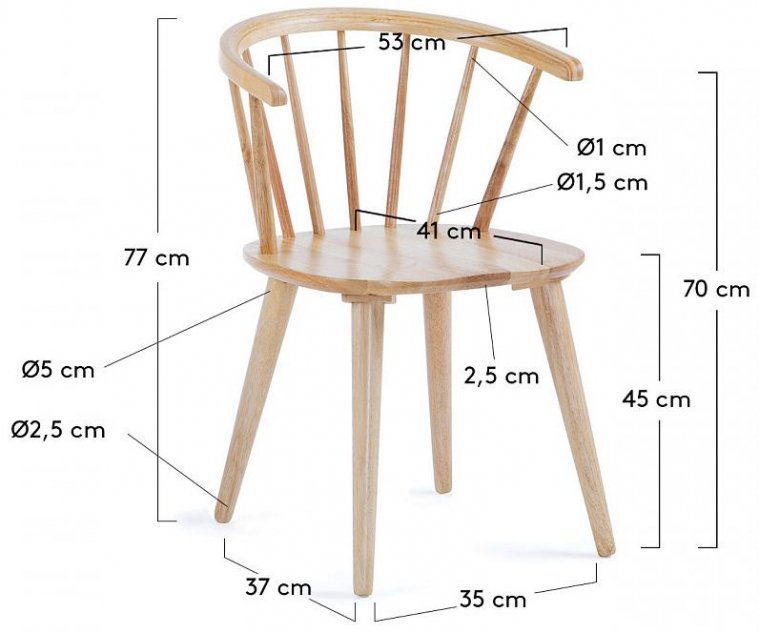 Деревянный стул Krise