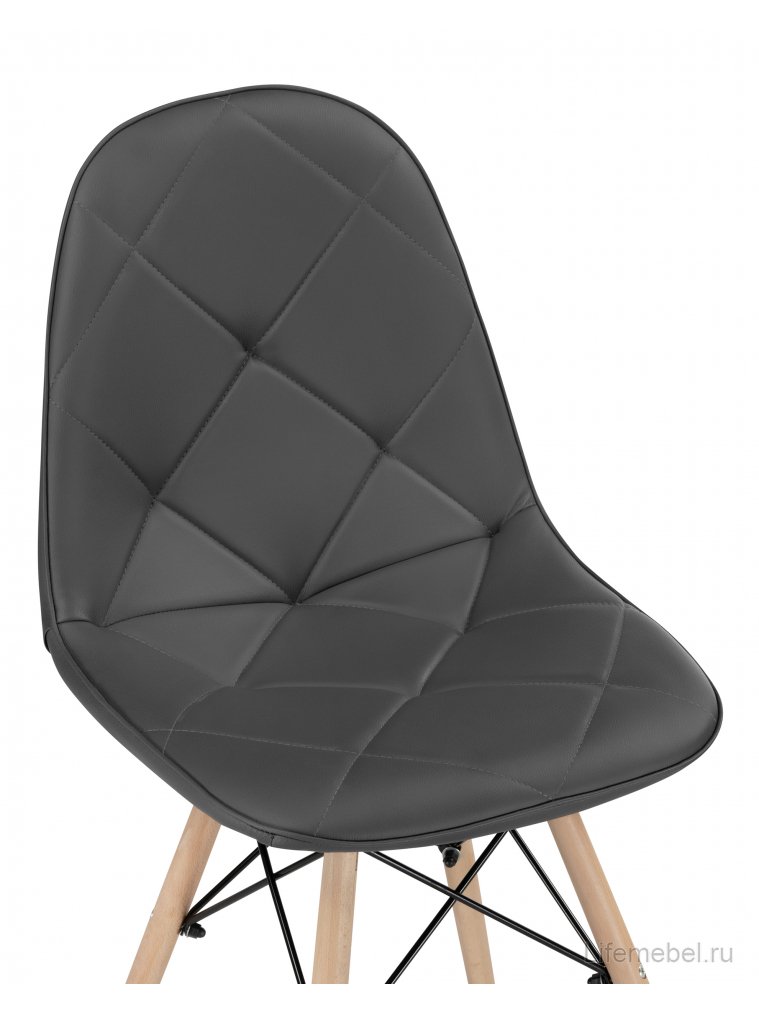 Деревянный стул Kvadro 1 gray / wood