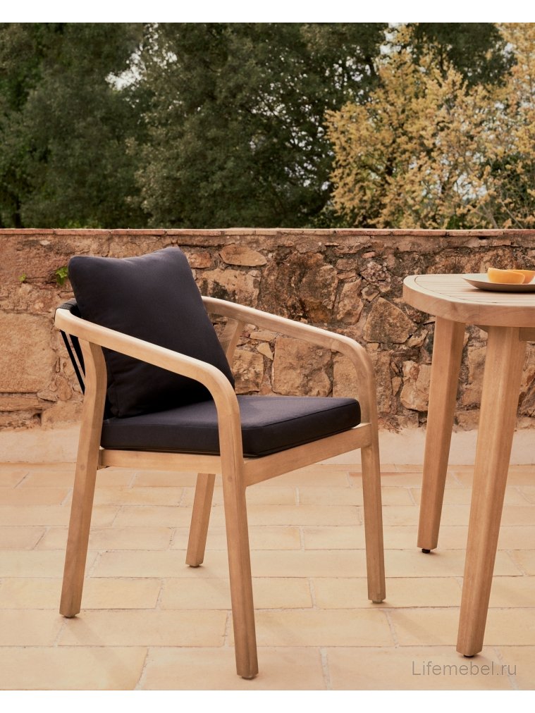 Деревянный стул Malaret черный / натуральный