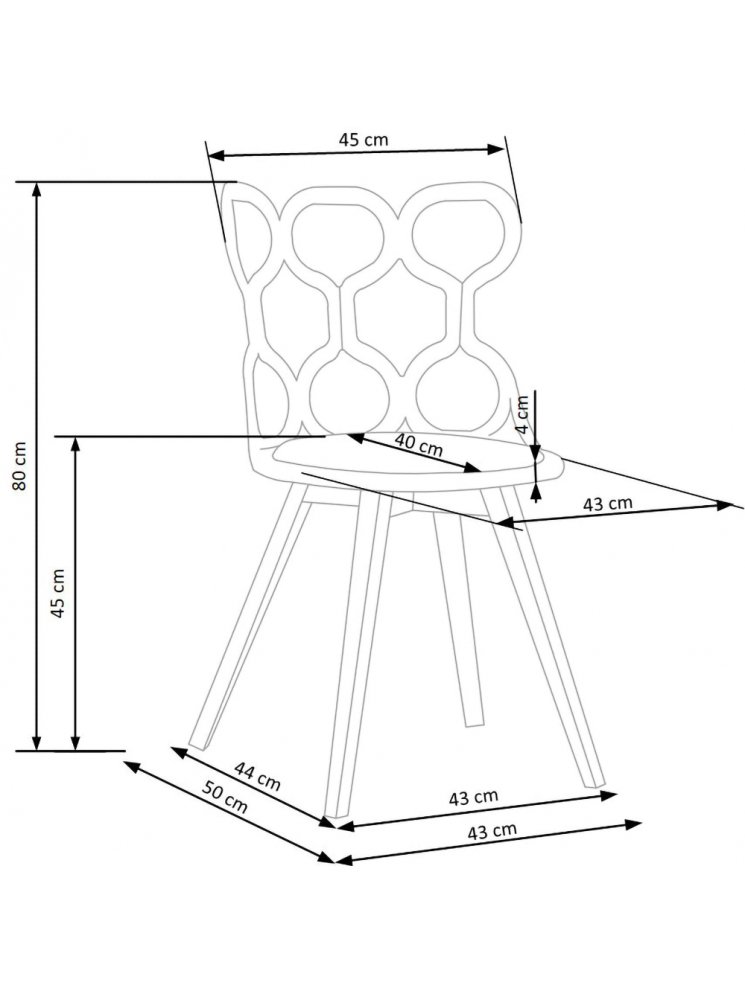 Деревянный стул Мит белый / светло-серый