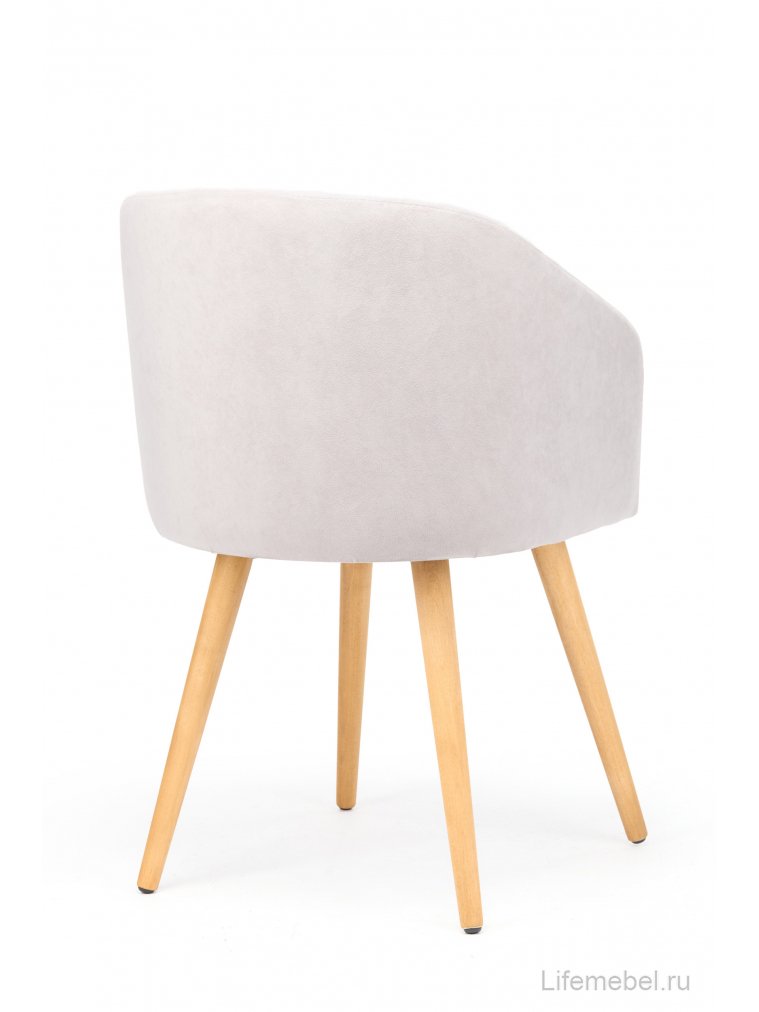 Деревянный стул Монер 360 светло-серый (glory 36) / светлое дерево