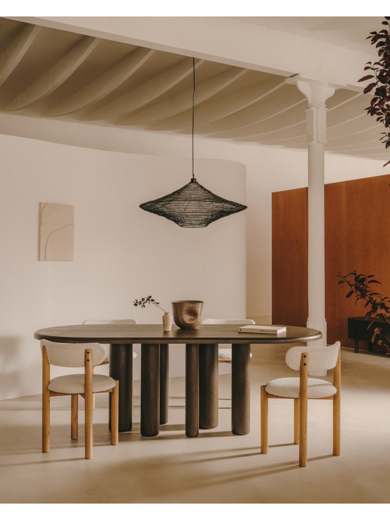 Деревянный стул Nebai белый / натуральный