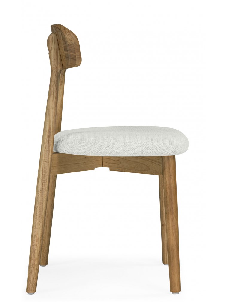 Деревянный стул Okava 1 бежевая рогожка / светлое дерево 
