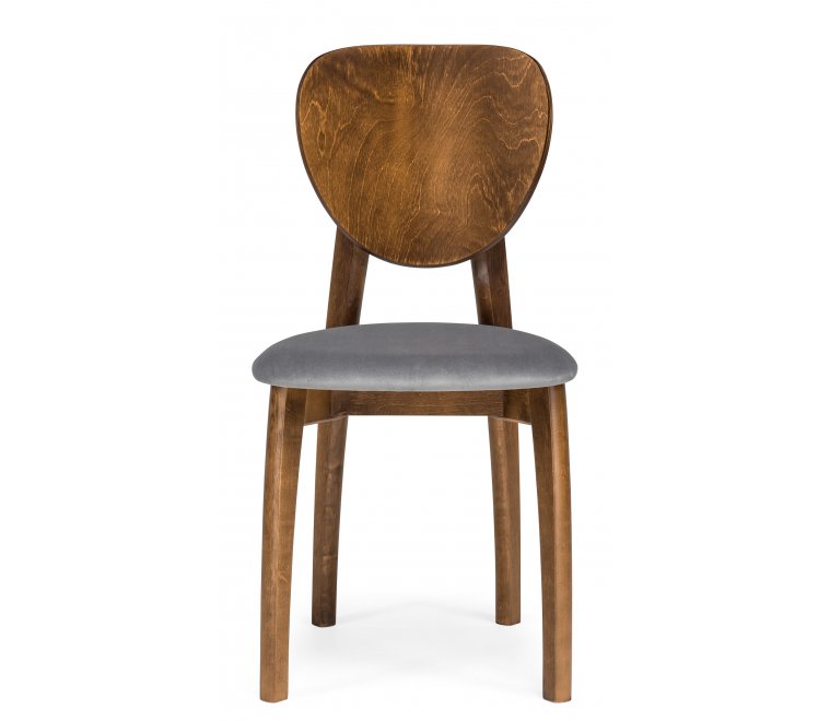 Деревянный стул Окава ткань tenerife stone / миланский орех