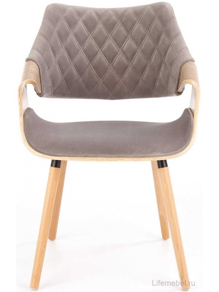 Деревянный стул Прола дуб светлый / серый