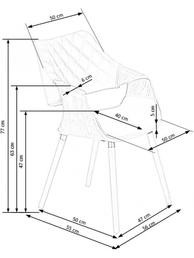 Деревянный стул K396 орех / черный
