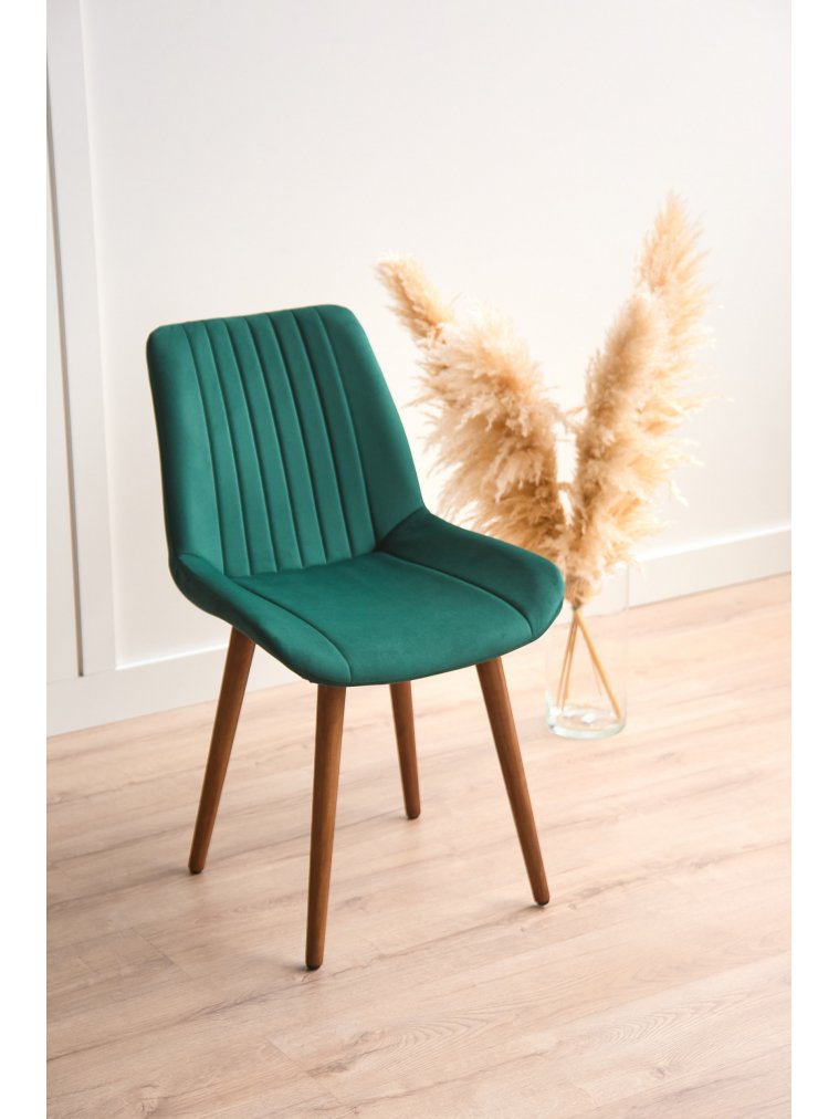 Деревянный стул Седа зеленый (zd 667) / темное дерево