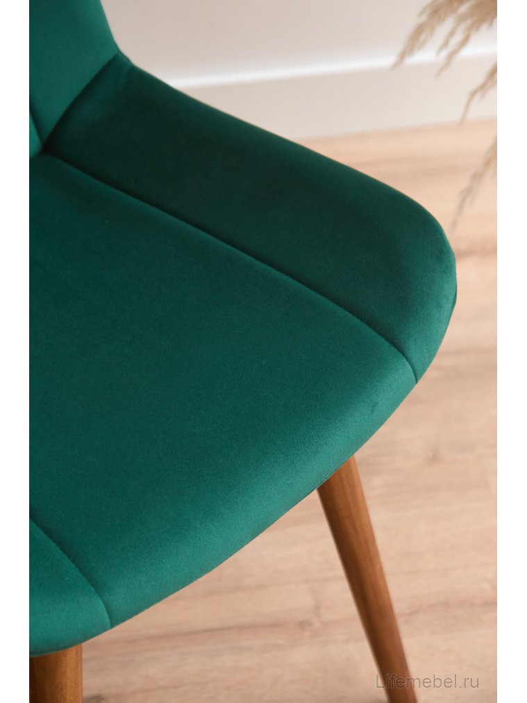 Деревянный стул Седа зеленый (zd 667) / темное дерево