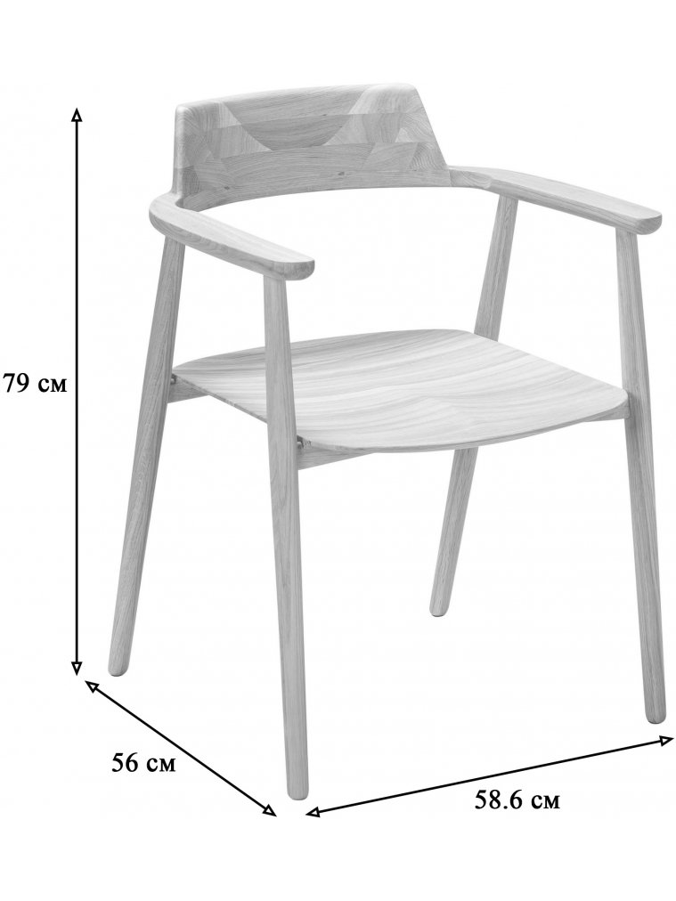 Деревянный стул Seoto темный дуб