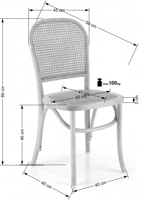 Деревянный стул K502 натуральный