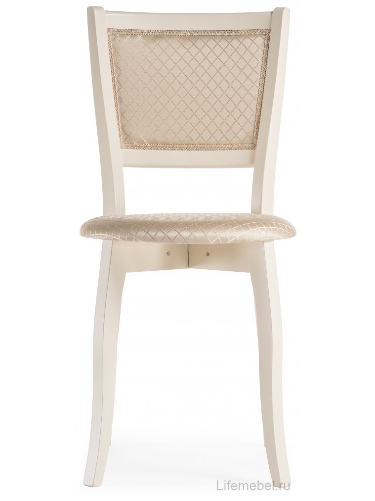 Деревянный стул Валери молочный / ромб